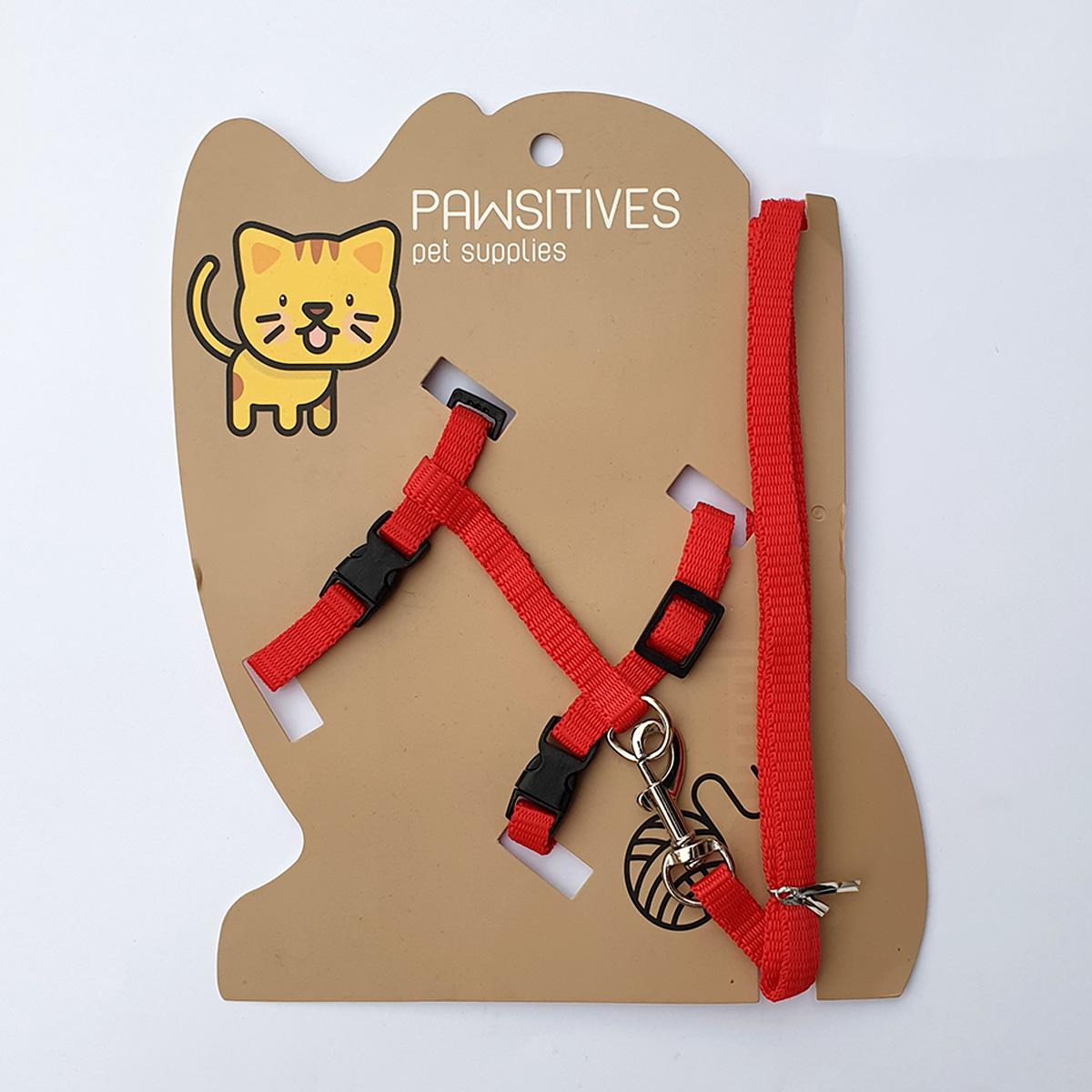 cat-harness-nylon-plain-red