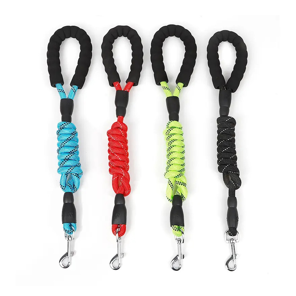 dog-leash-nylon-reflective-foam-handle