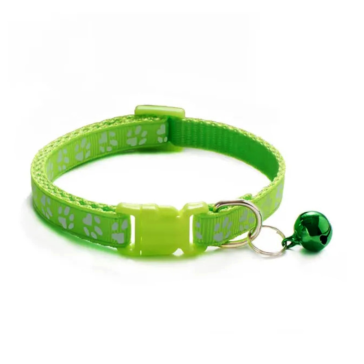 pet-cat-collar-footprint-with-bell-for-cats-and-dogs-green
