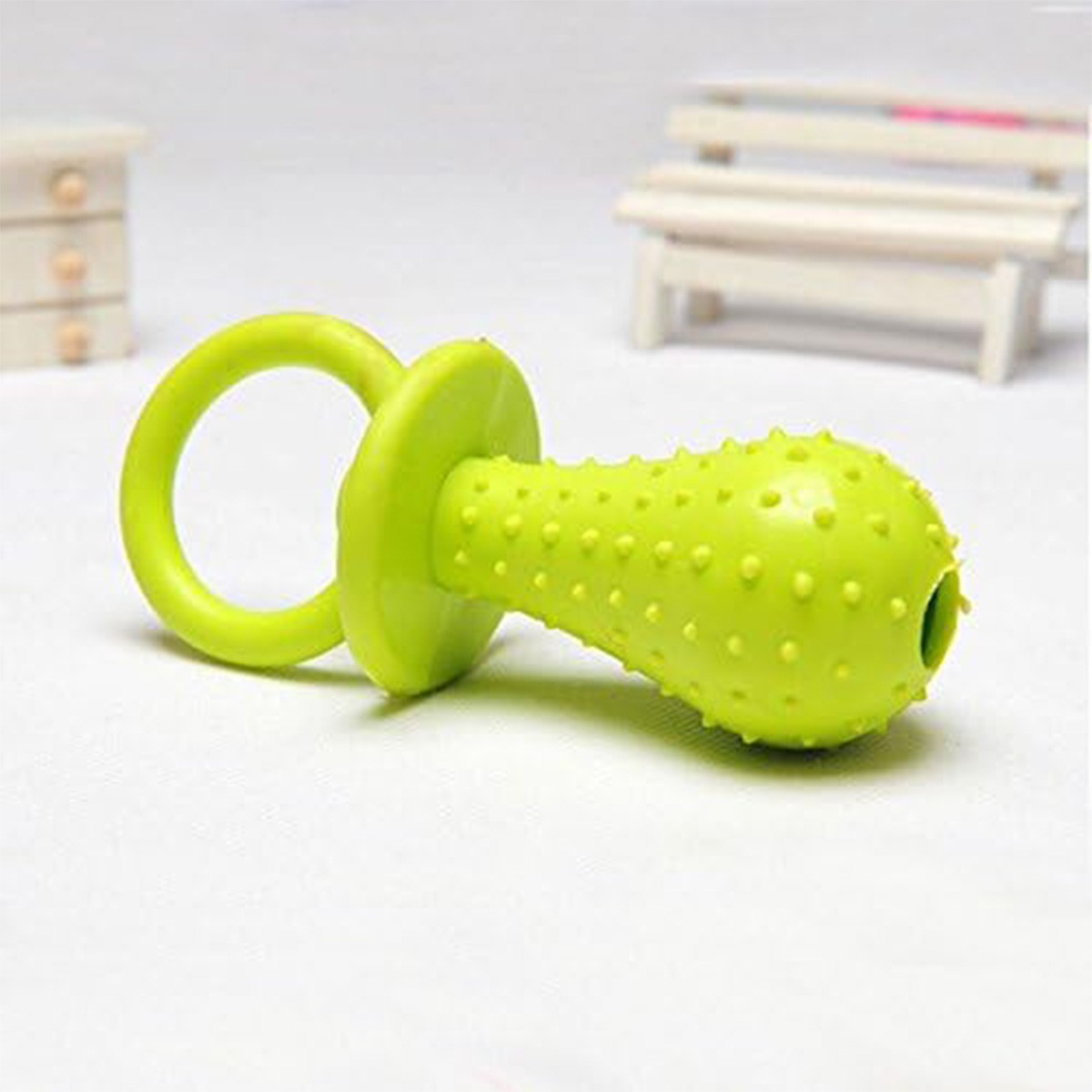 dog-teeth-cleaning-chewing-rubber-Pacifier-toy-green