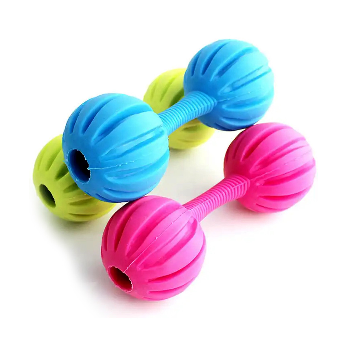 dog-teether-chewing-rubber-dumbbell-toy-1
