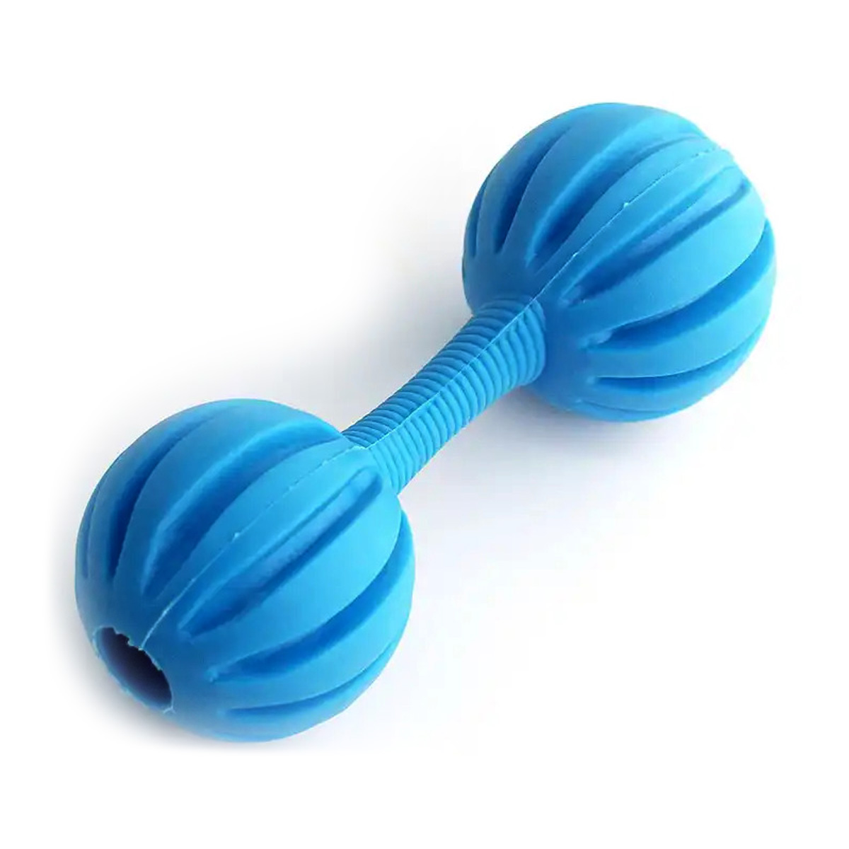 dog-teether-chewing-rubber-dumbbell-toy-blue